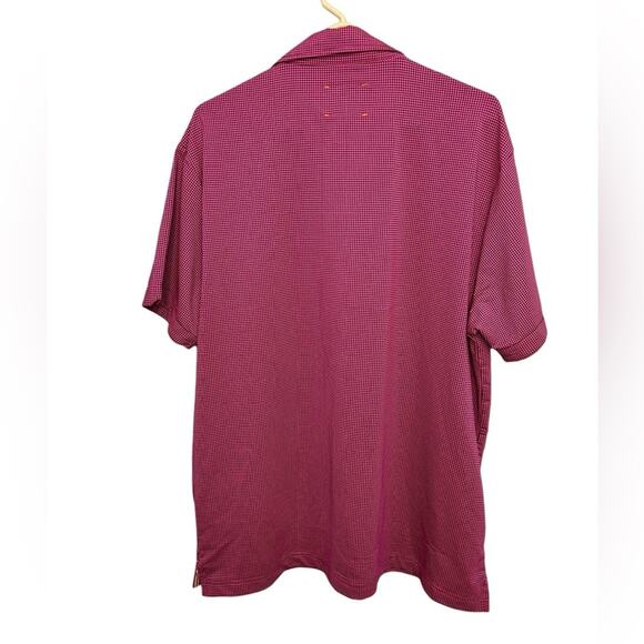 RARE SWIMS Pink Checked Polo Golf Tennis Short Sleeve Shirt Size XXLarge - Picture 2 of 9